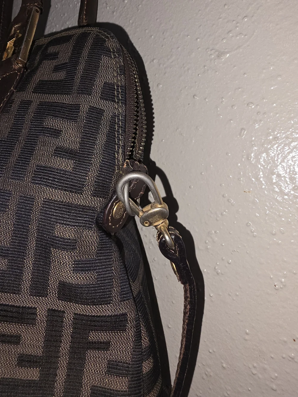 Fendi Brown Zucca Canvas Top-Handle Bag - Picture 6 of 10